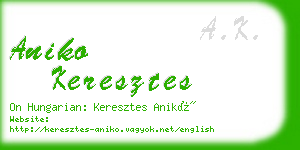 aniko keresztes business card